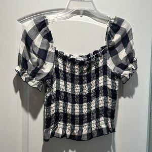 New! Navy & white plaid shirt!